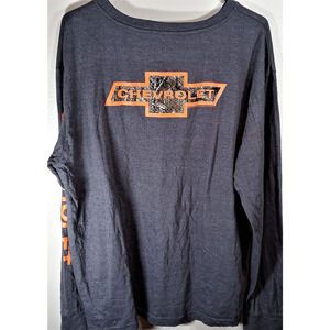 Chevrolet T-Shirt Size X-Large Long Sleeve Realtree Camo Hunting Fishing Chevy